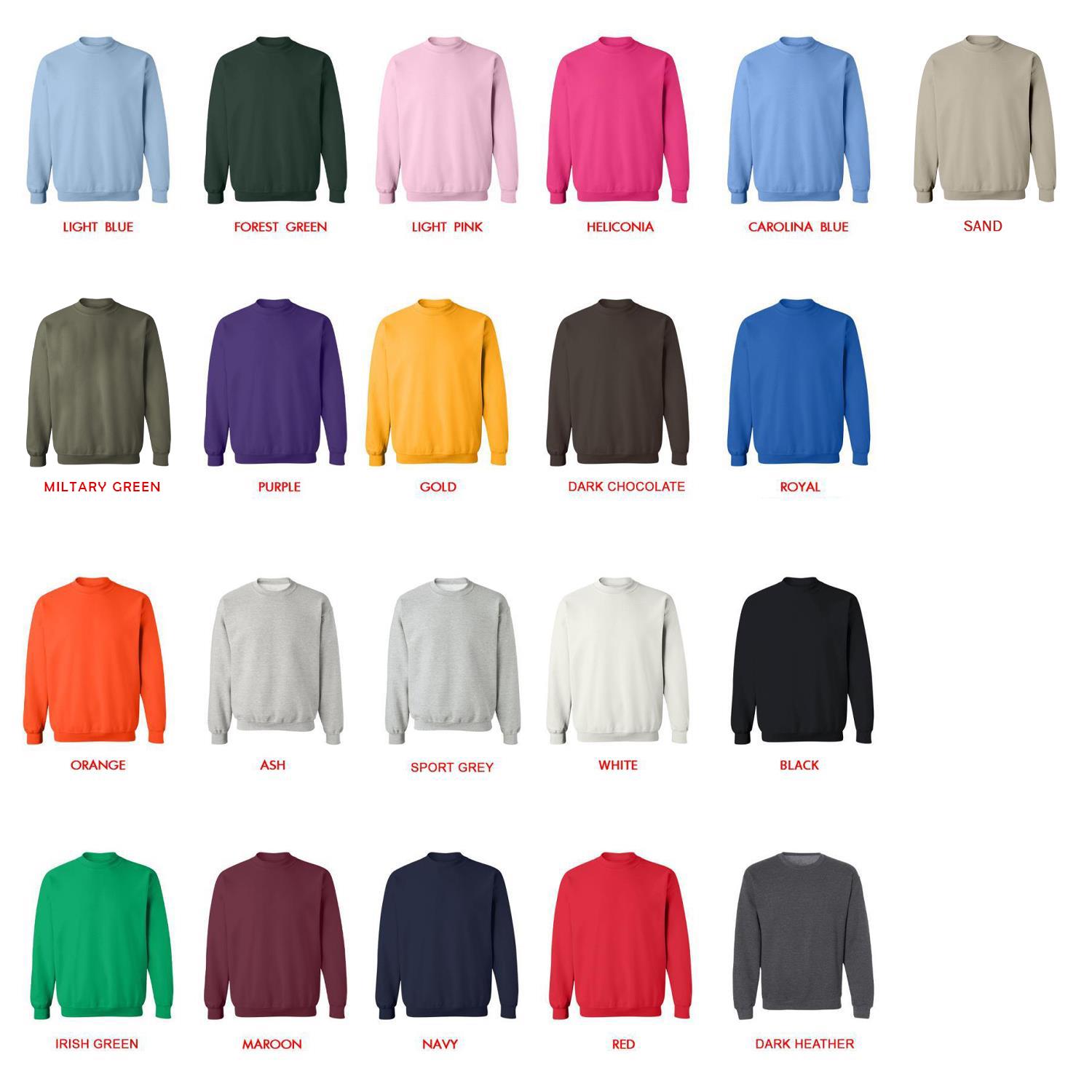 sweatshirt color chart - Frieren Shop