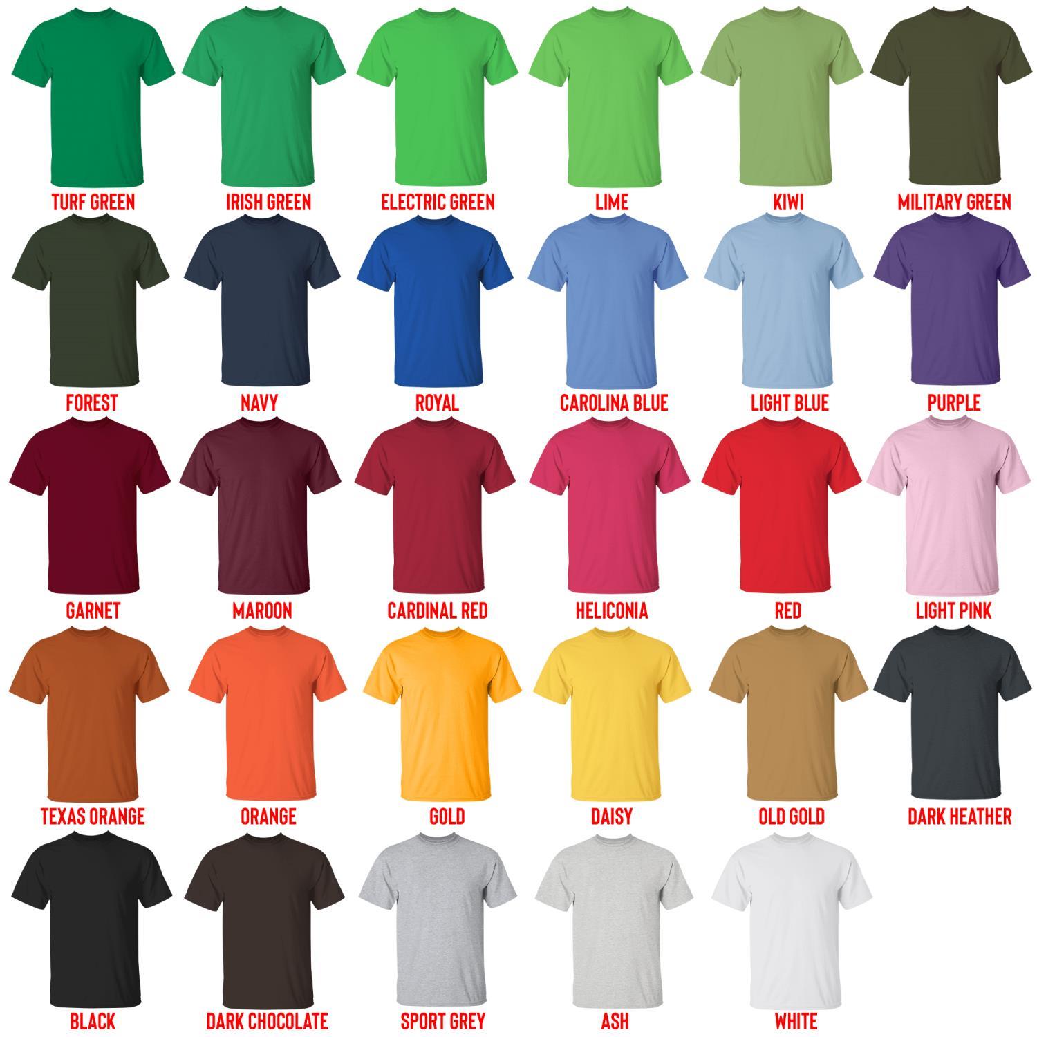 t shirt color chart - Frieren Shop