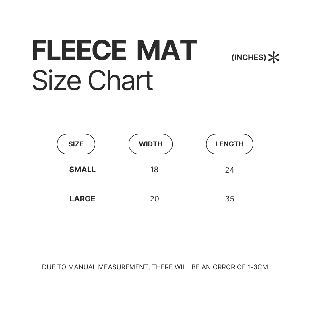 Fleece Mat Size Chart - Frieren Shop