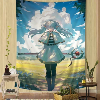 Anime Frieren Walk Away  Tapestry