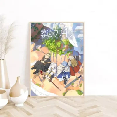Frieren, Himmel,Eisen, Heiter Anime Frieren Beyond J-Journeys End Wall Art