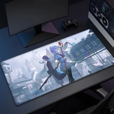 Frieren with friend Large Mousepad