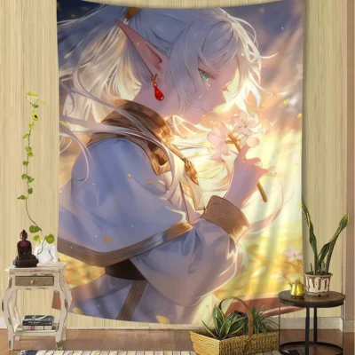 Anime Frieren Take Flowers Tapestry