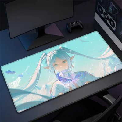 Frieren Blue Sky  Large Mousepad