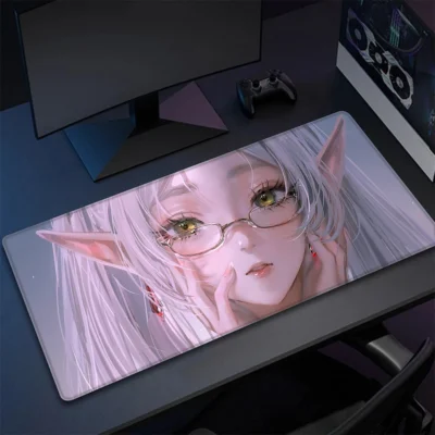 Frieren Wear Eyeglass Large Mousepad