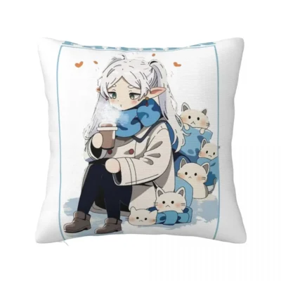 Frieren Drinks tea Anime Sousou No Frieren Pillow Cases