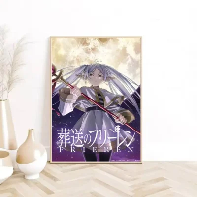Moon Anime Frieren Beyond J-Journeys End Wall Art