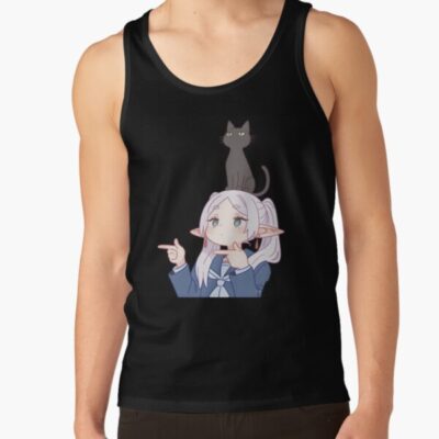 Alternative view of Frieren With Black Cat Tank Top