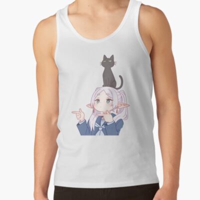 Frieren With Black Cat Tank Top