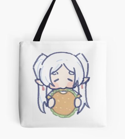Frieren Chibi Eat Food Tote Bag