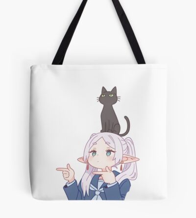 Frieren With Black Cat Tote Bag
