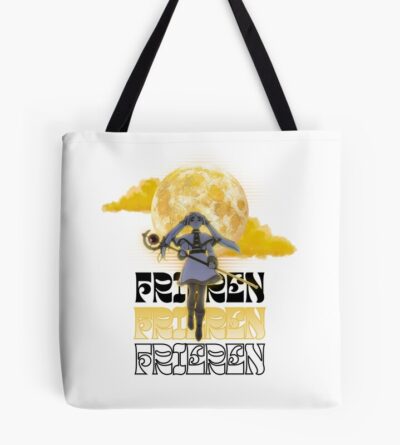 Frieren Under The Yellow Moon Fanart By Czarinaholic Tote Bag