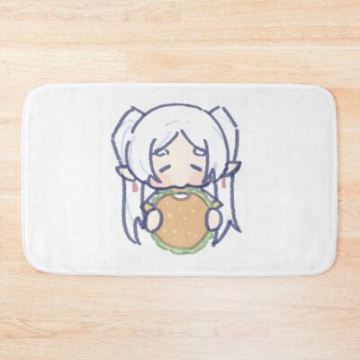 Frieren Chibi Eat Food Bath Mat