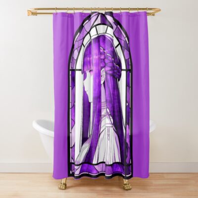 Stained Glass Fern Shower Curtain