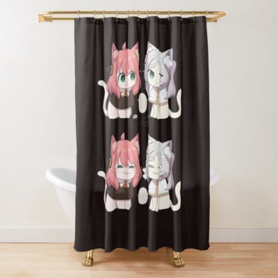 Four Cats Frieren Shower Curtain