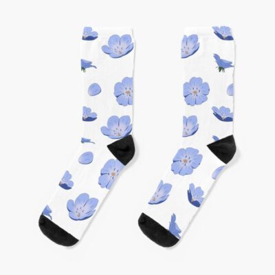 Blue Moon Flower Himmel Favorite Flower Frieren Socks