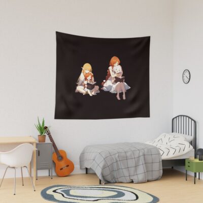 Four Characters Frieren Tapestry
