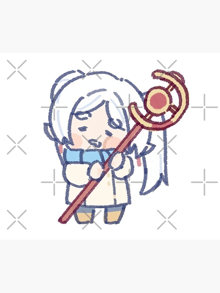Sleepy Chibi Frieren Shower Curtain - Image 2
