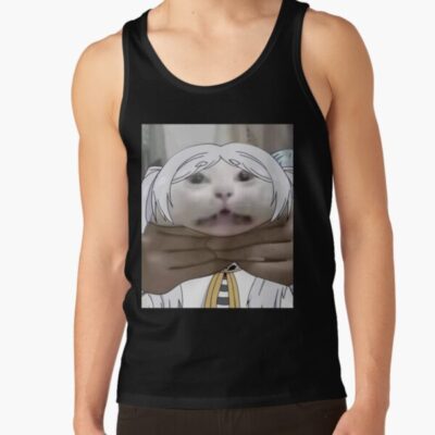 Frieren Cat Meme Tank Top