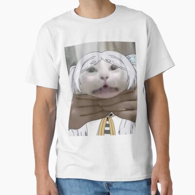 Alternative view of Frieren Cat Meme T-shirt