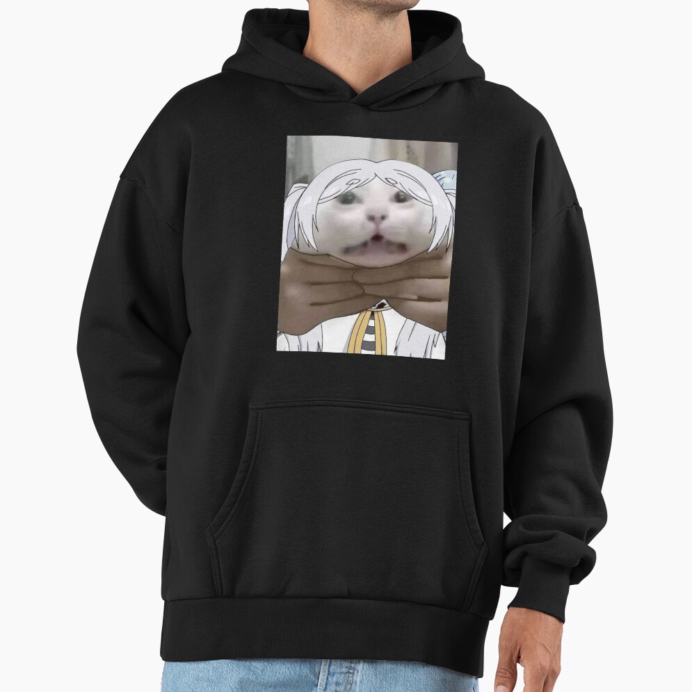 Frieren Cat Meme Hoodie