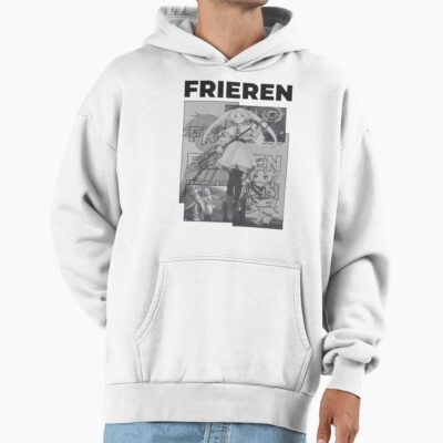 Alternative view of Ash White Frieren Hoodie