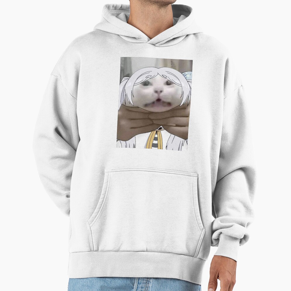 Frieren Cat Meme Hoodie - Image 2
