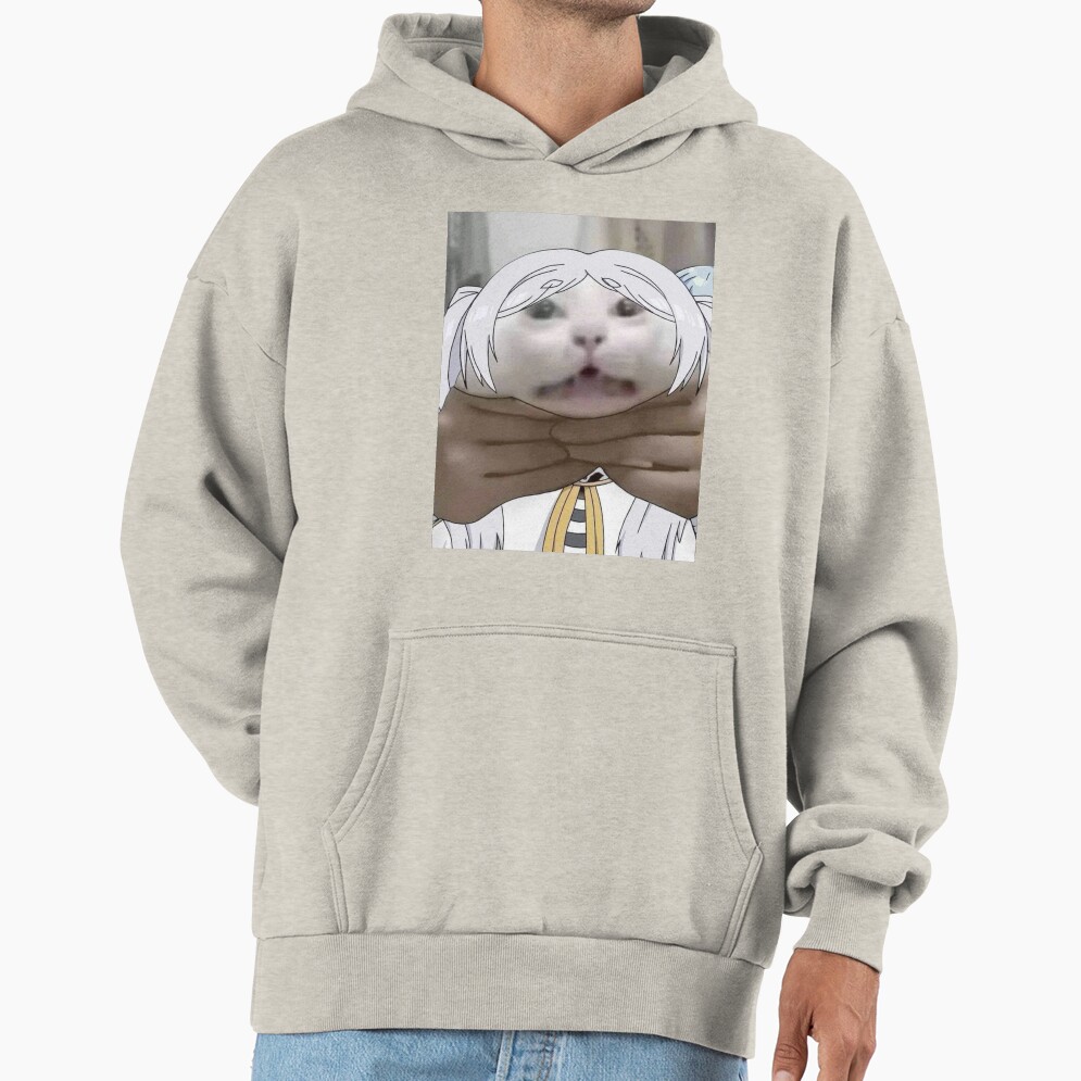 Frieren Cat Meme Hoodie - Image 3