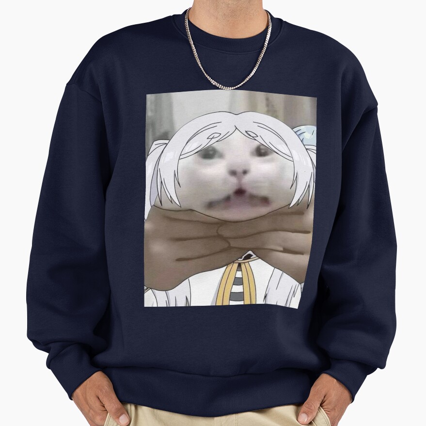 Frieren Cat Meme Sweatshirt - Image 5
