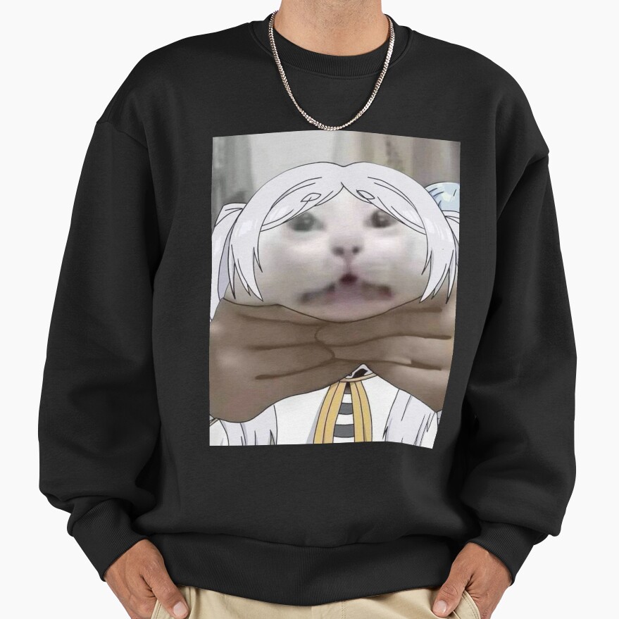 Frieren Cat Meme Sweatshirt