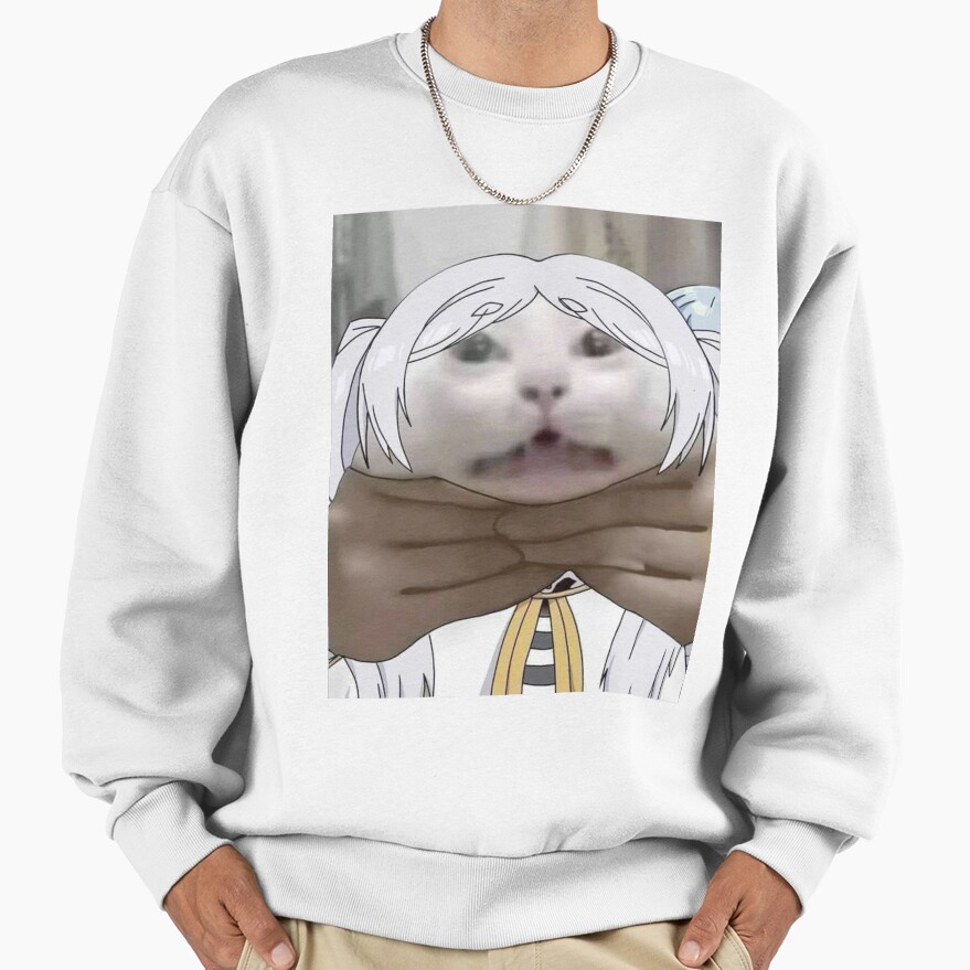 Frieren Cat Meme Sweatshirt - Image 2