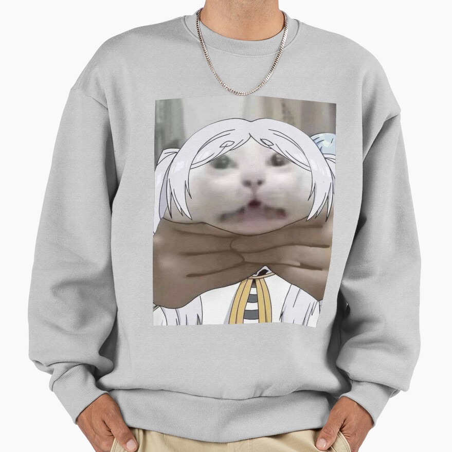 Frieren Cat Meme Sweatshirt - Image 4