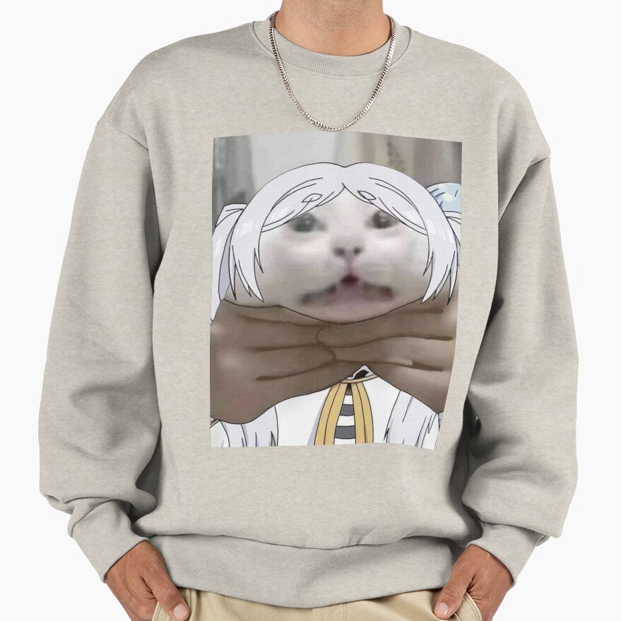 Frieren Cat Meme Sweatshirt - Image 3