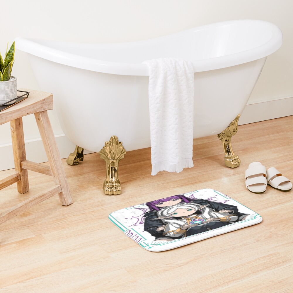 Beyond Journey S End Frieren And Fern Mage Celestial Graphic Tee Bath Mat - Image 2