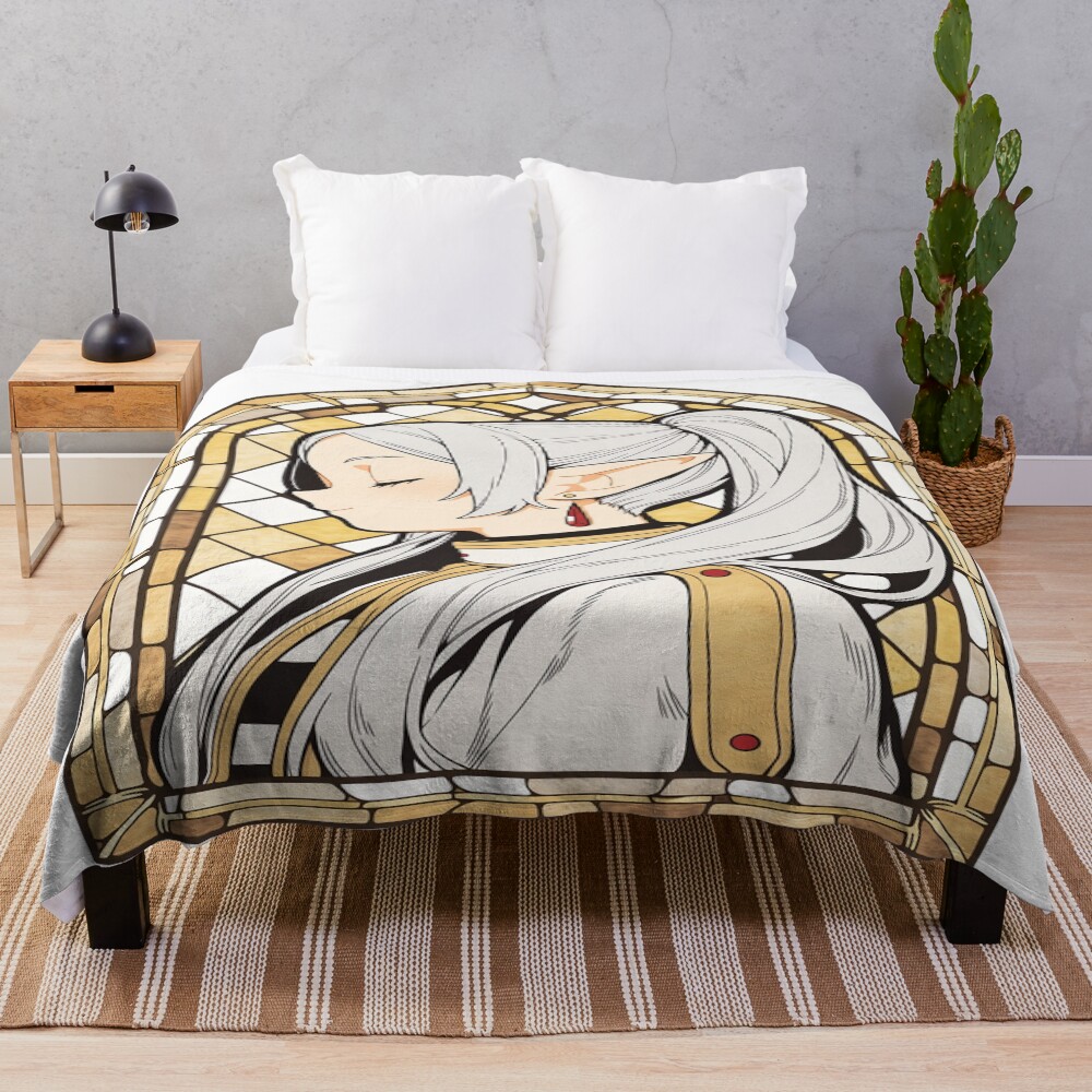 Stained Glass Frieren Throw Blanket