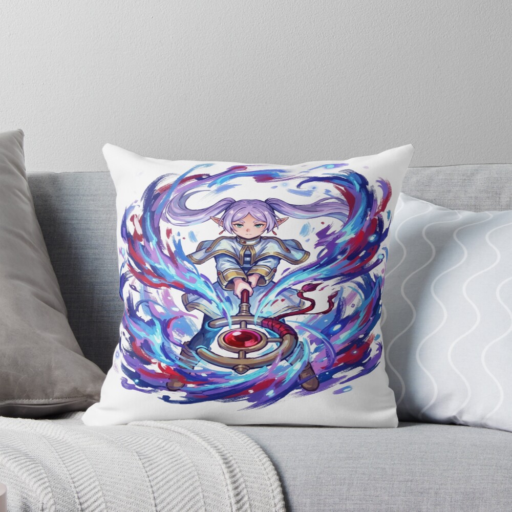 Frieren Magic Throw Pillow